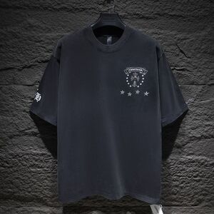 Chrome hearts Wash black short-sleeved T-shirt
